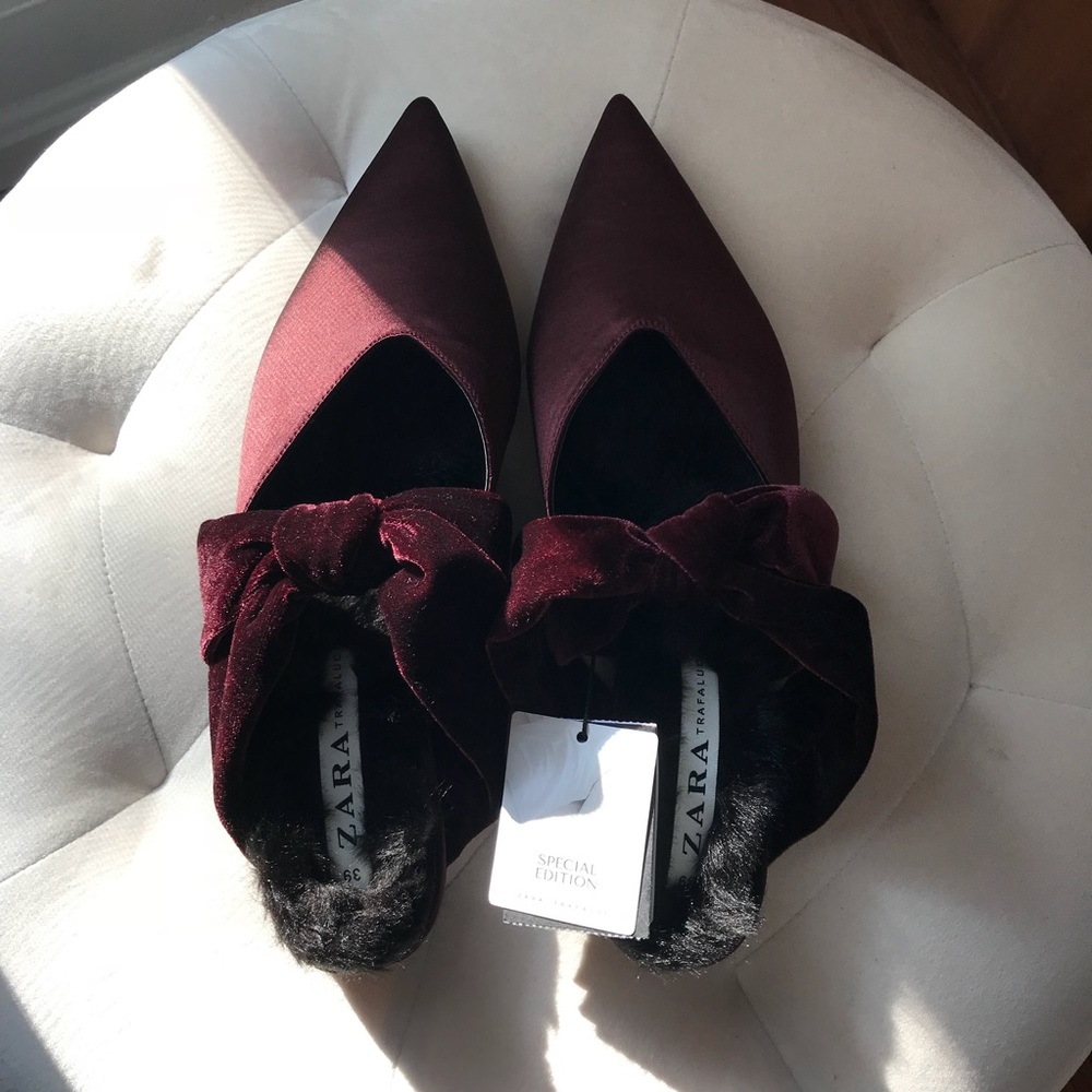 Zara Satin & Velvet Mules - Picture 3 of 8